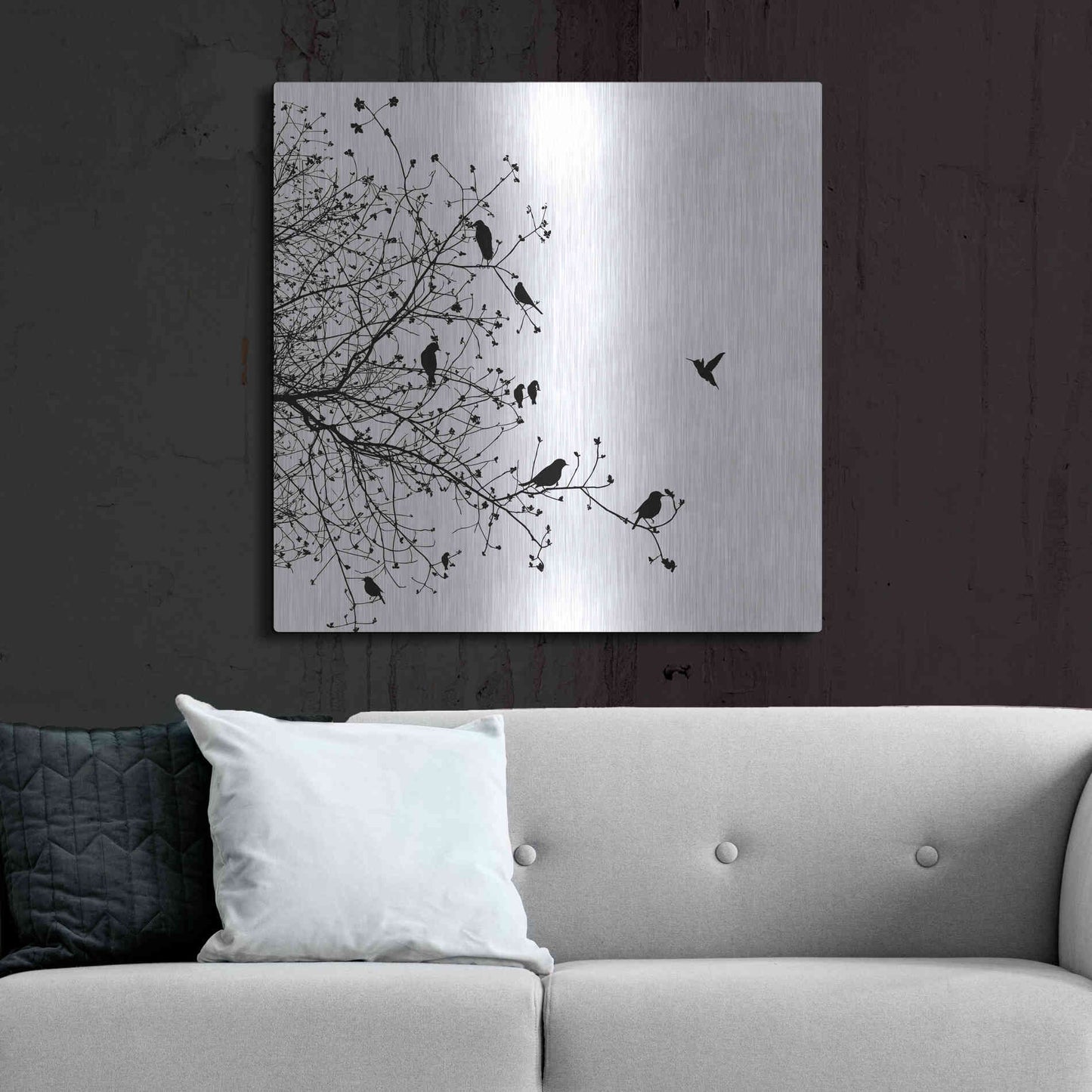 Luxe Metal Art 'Bird I' by GraphINC, Metal Wall Art,36x36