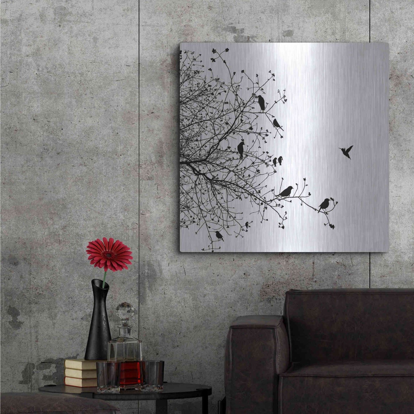 Luxe Metal Art 'Bird I' by GraphINC, Metal Wall Art,36x36