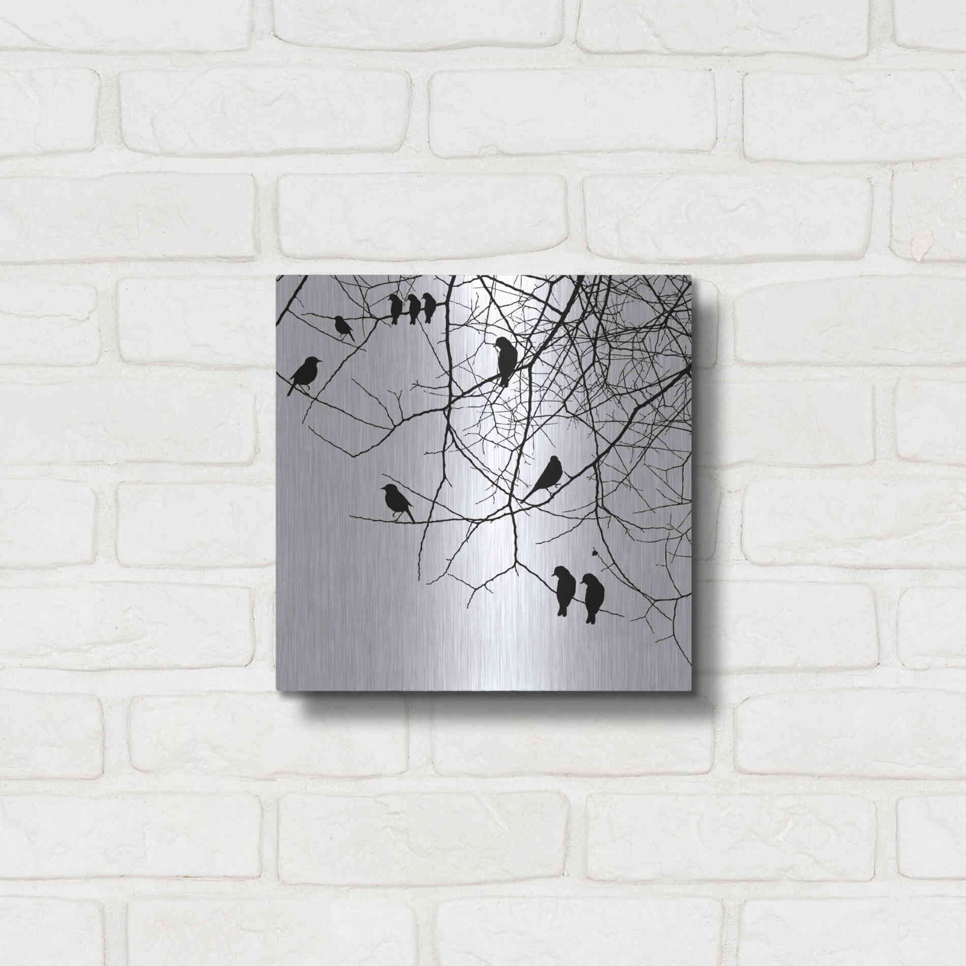 Luxe Metal Art 'Bird II' by GraphINC, Metal Wall Art,12x12