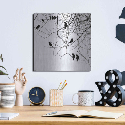 Luxe Metal Art 'Bird II' by GraphINC, Metal Wall Art,12x12