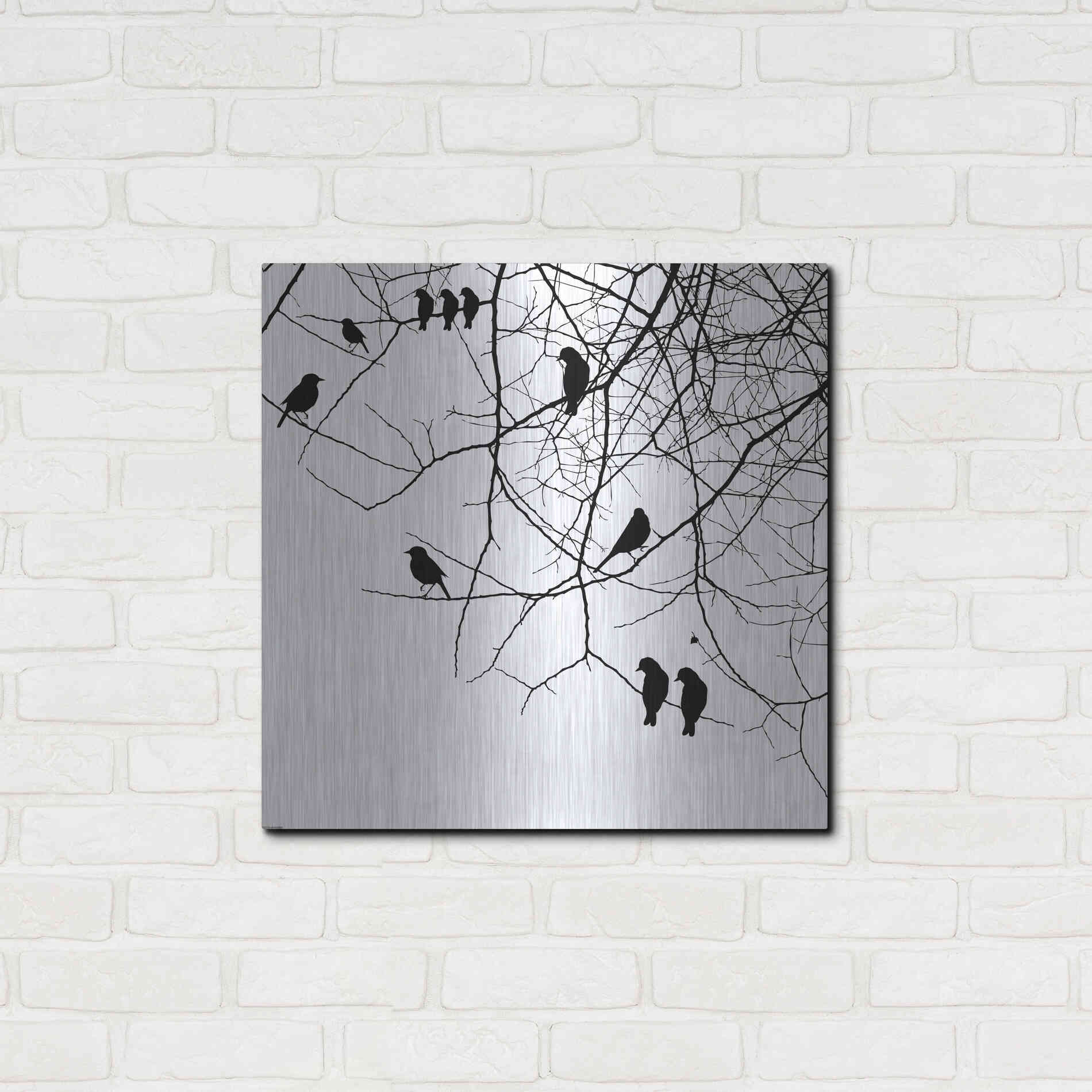 Luxe Metal Art 'Bird II' by GraphINC, Metal Wall Art,24x24