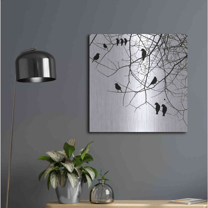 Luxe Metal Art 'Bird II' by GraphINC, Metal Wall Art,24x24