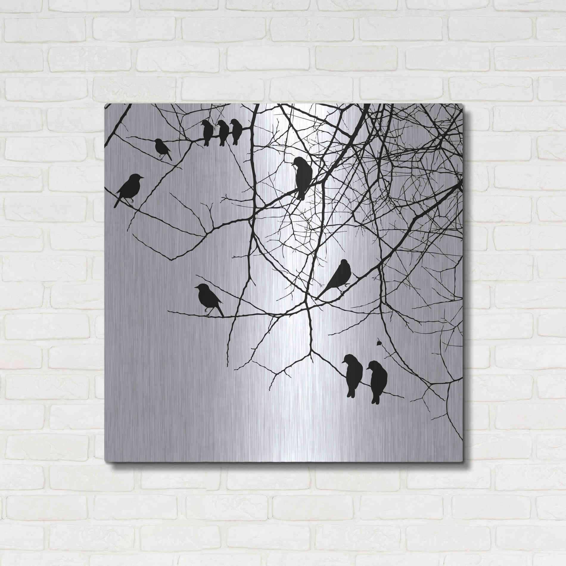 Luxe Metal Art 'Bird II' by GraphINC, Metal Wall Art,36x36