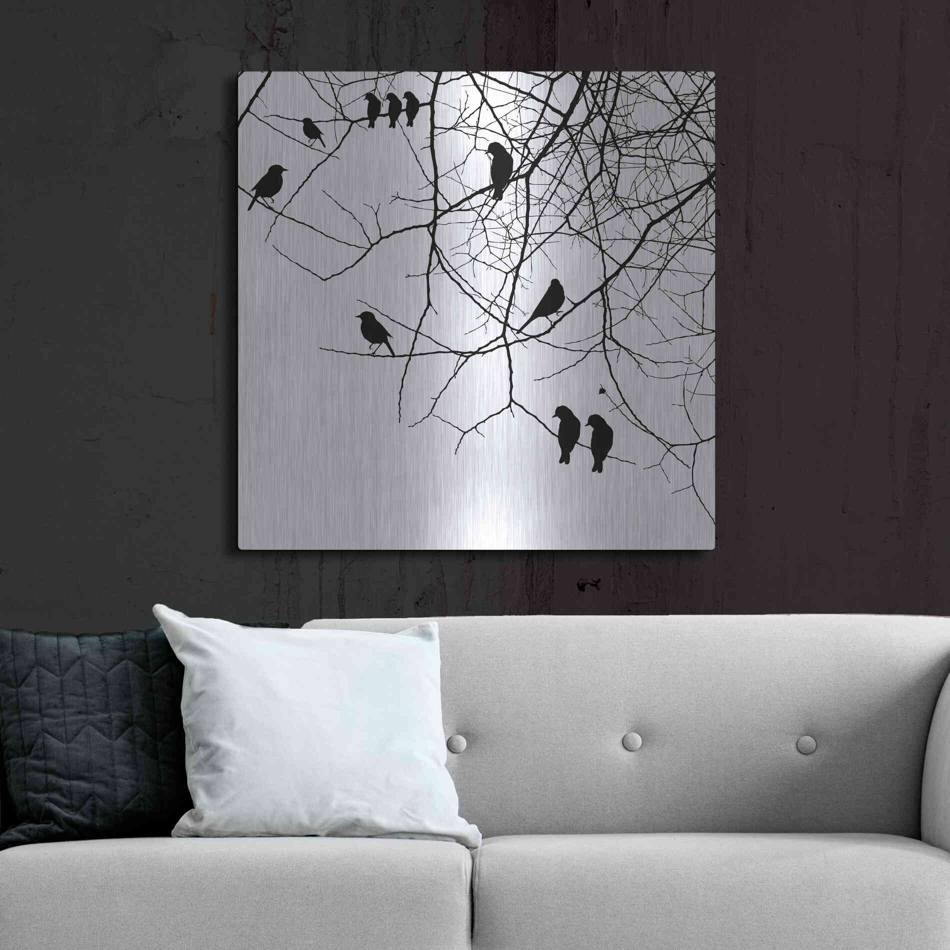 Luxe Metal Art 'Bird II' by GraphINC, Metal Wall Art,36x36