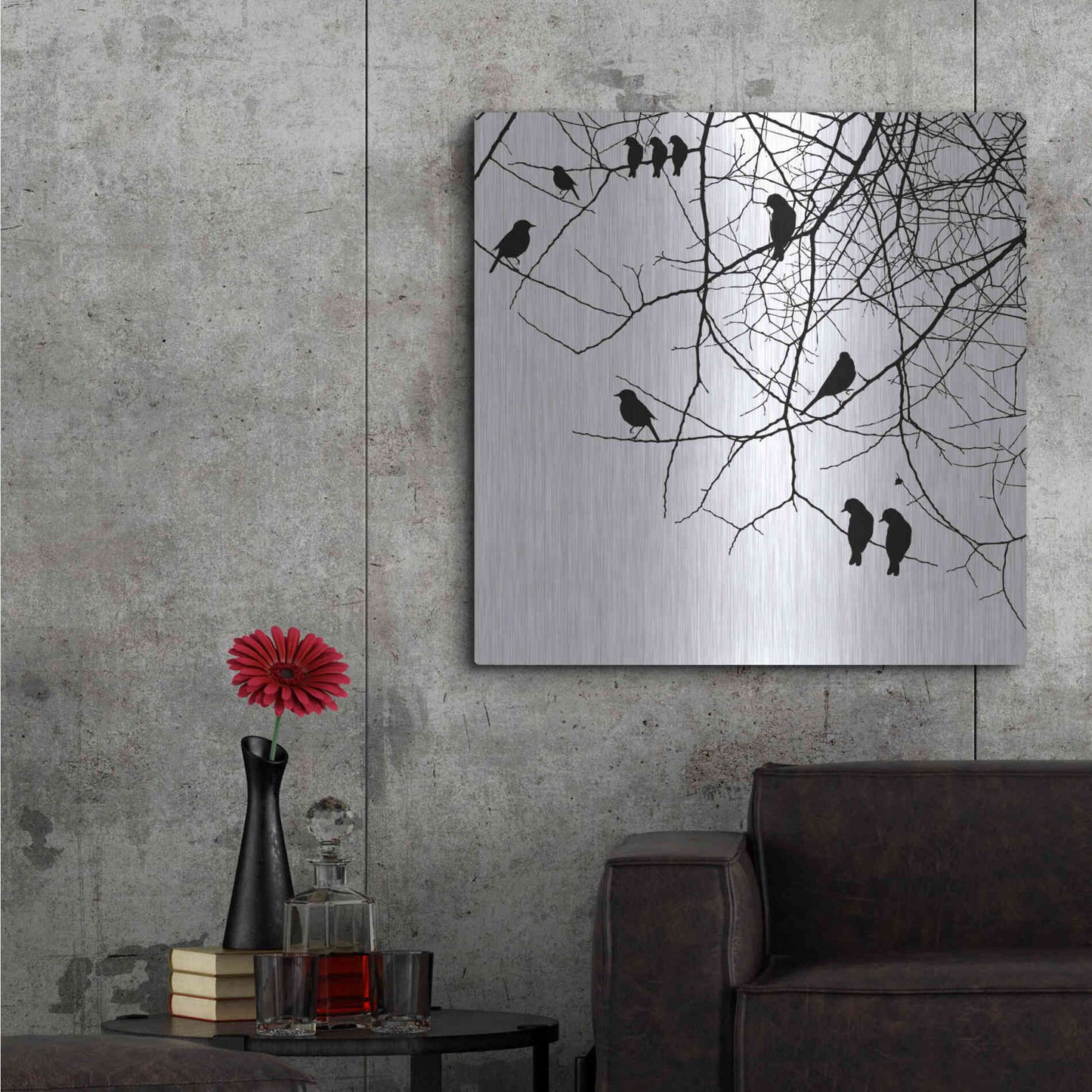 Luxe Metal Art 'Bird II' by GraphINC, Metal Wall Art,36x36