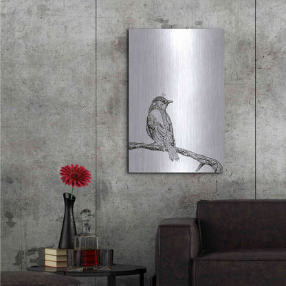 Luxe Metal Art 'Bird III' by GraphINC, Metal Wall Art,24x36