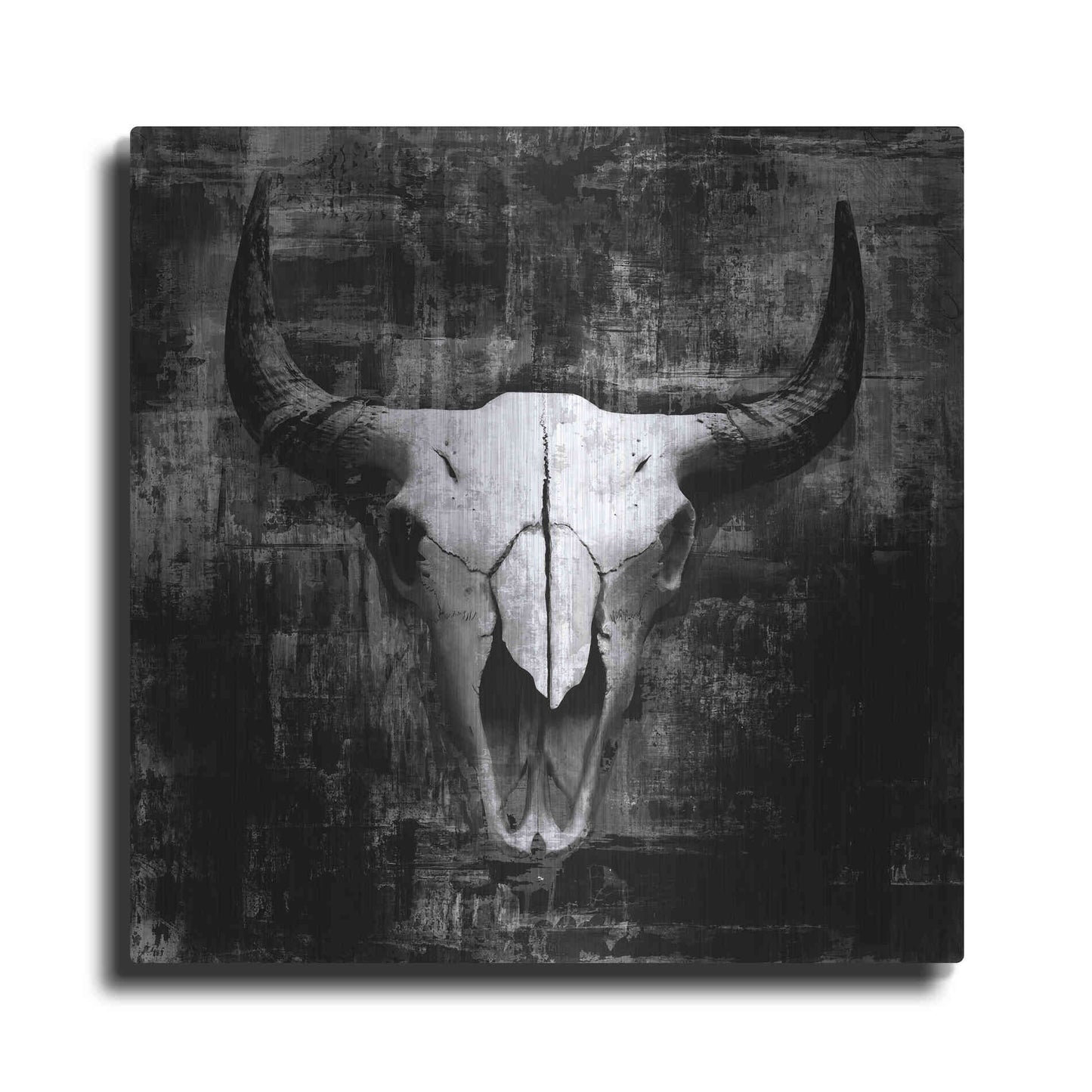 Luxe Metal Art 'Black Cowskull' by GraphINC, Metal Wall Art