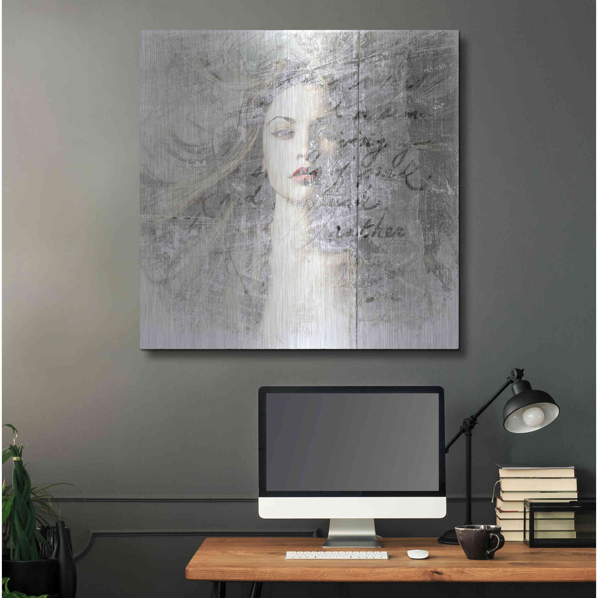 Luxe Metal Art 'Blown Away' by GraphINC, Metal Wall Art,36x36