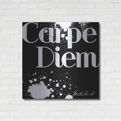 Luxe Metal Art 'Carpe Diem' by GraphINC, Metal Wall Art,36x36