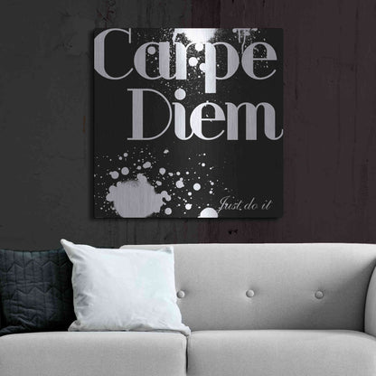 Luxe Metal Art 'Carpe Diem' by GraphINC, Metal Wall Art,36x36