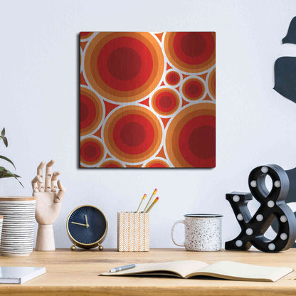 Luxe Metal Art 'Circles 1' by GraphINC, Metal Wall Art,12x12