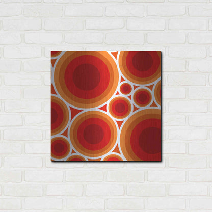 Luxe Metal Art 'Circles 1' by GraphINC, Metal Wall Art,24x24