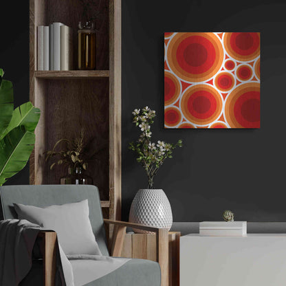 Luxe Metal Art 'Circles 1' by GraphINC, Metal Wall Art,24x24