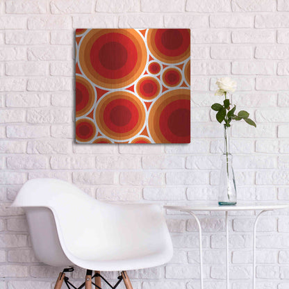 Luxe Metal Art 'Circles 1' by GraphINC, Metal Wall Art,24x24