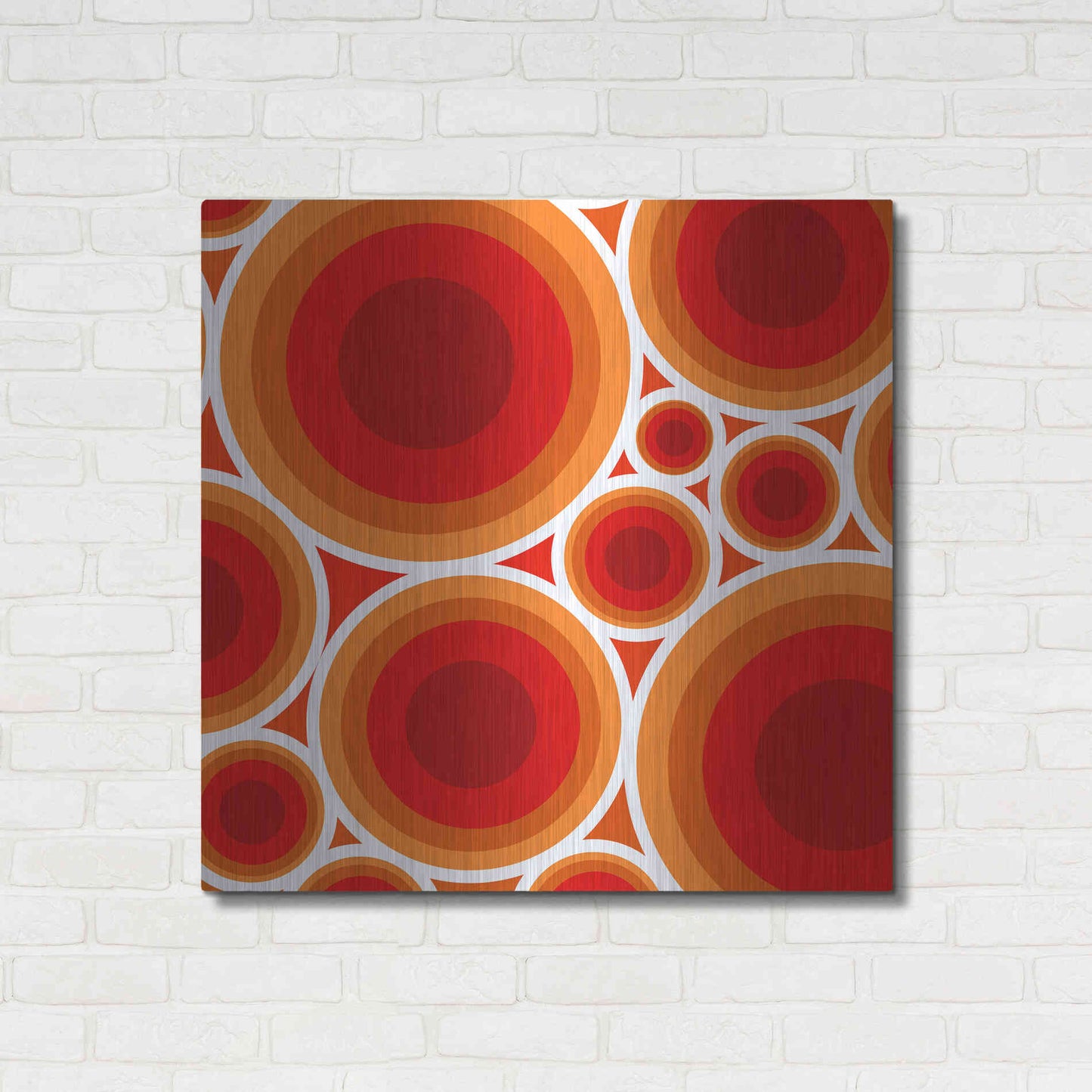 Luxe Metal Art 'Circles 1' by GraphINC, Metal Wall Art,36x36