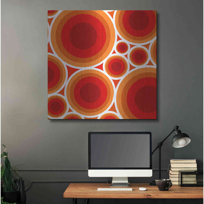 Luxe Metal Art 'Circles 1' by GraphINC, Metal Wall Art,36x36