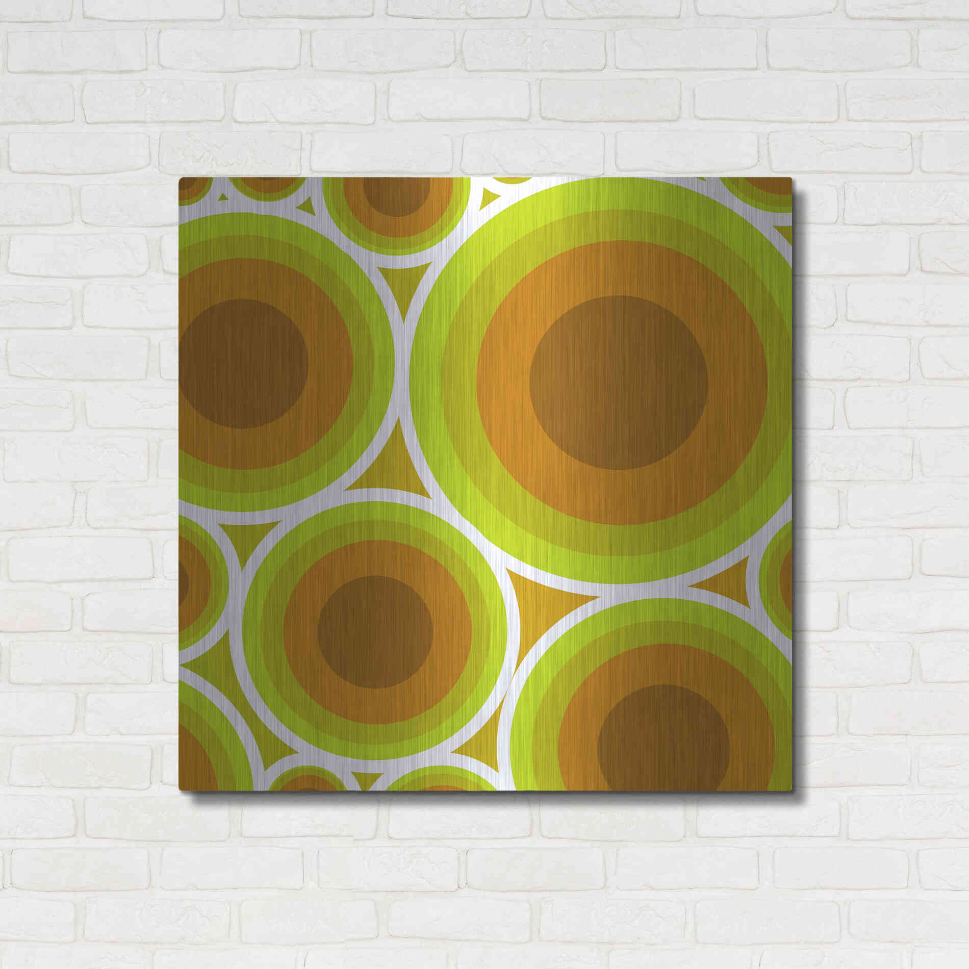 Luxe Metal Art 'Circles 2' by GraphINC, Metal Wall Art,36x36