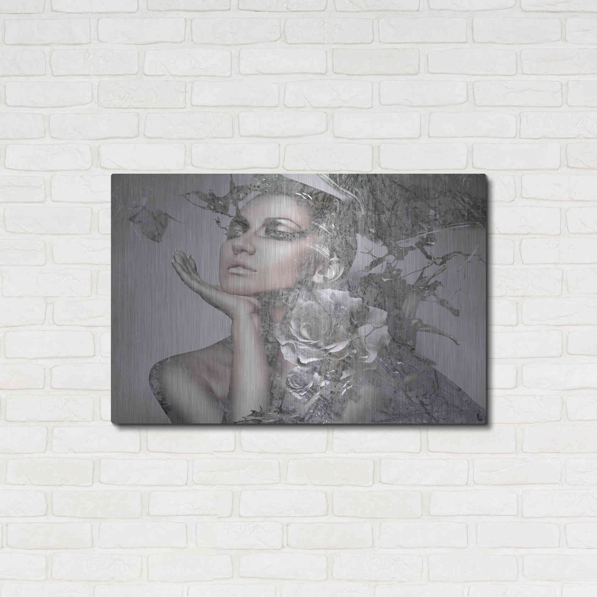 Luxe Metal Art 'Cool Grey' by GraphINC, Metal Wall Art,36x24