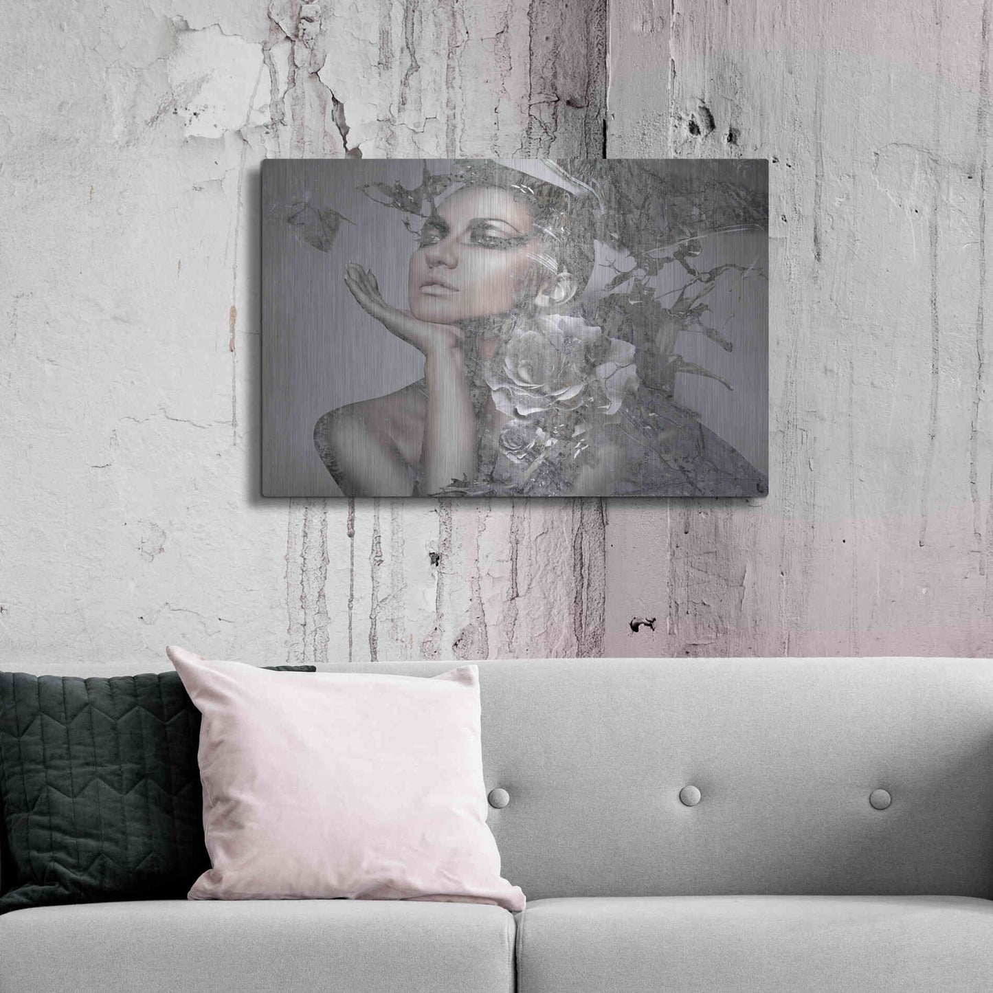 Luxe Metal Art 'Cool Grey' by GraphINC, Metal Wall Art,36x24