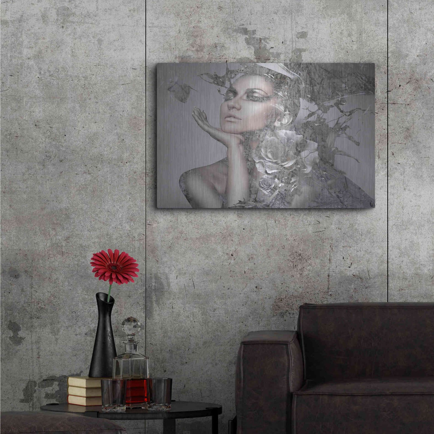 Luxe Metal Art 'Cool Grey' by GraphINC, Metal Wall Art,36x24