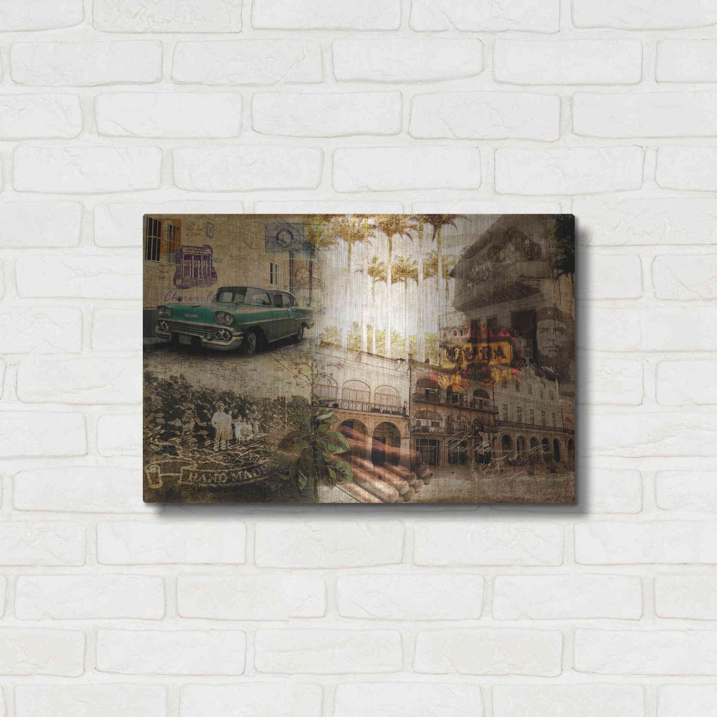 Luxe Metal Art 'Cuba' by GraphINC, Metal Wall Art,24x16