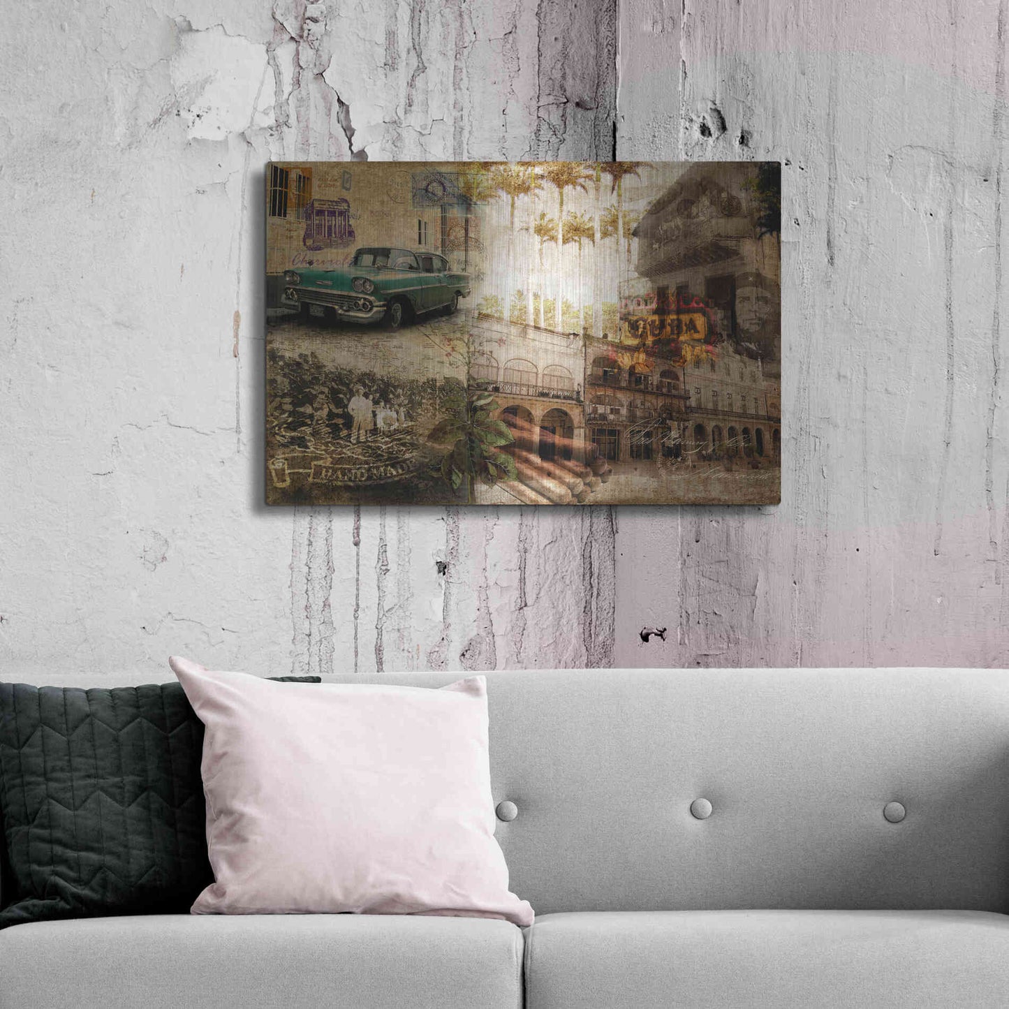 Luxe Metal Art 'Cuba' by GraphINC, Metal Wall Art,36x24