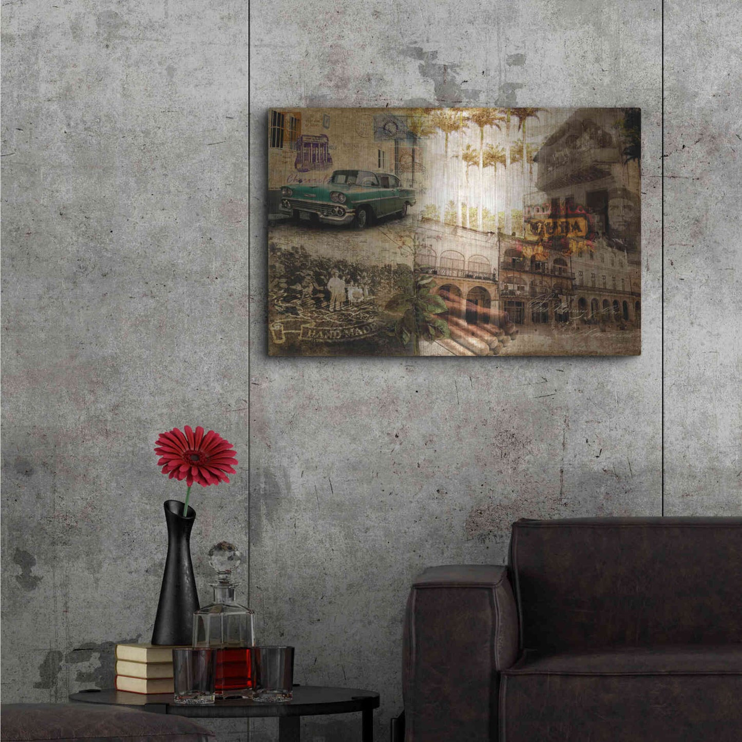 Luxe Metal Art 'Cuba' by GraphINC, Metal Wall Art,36x24