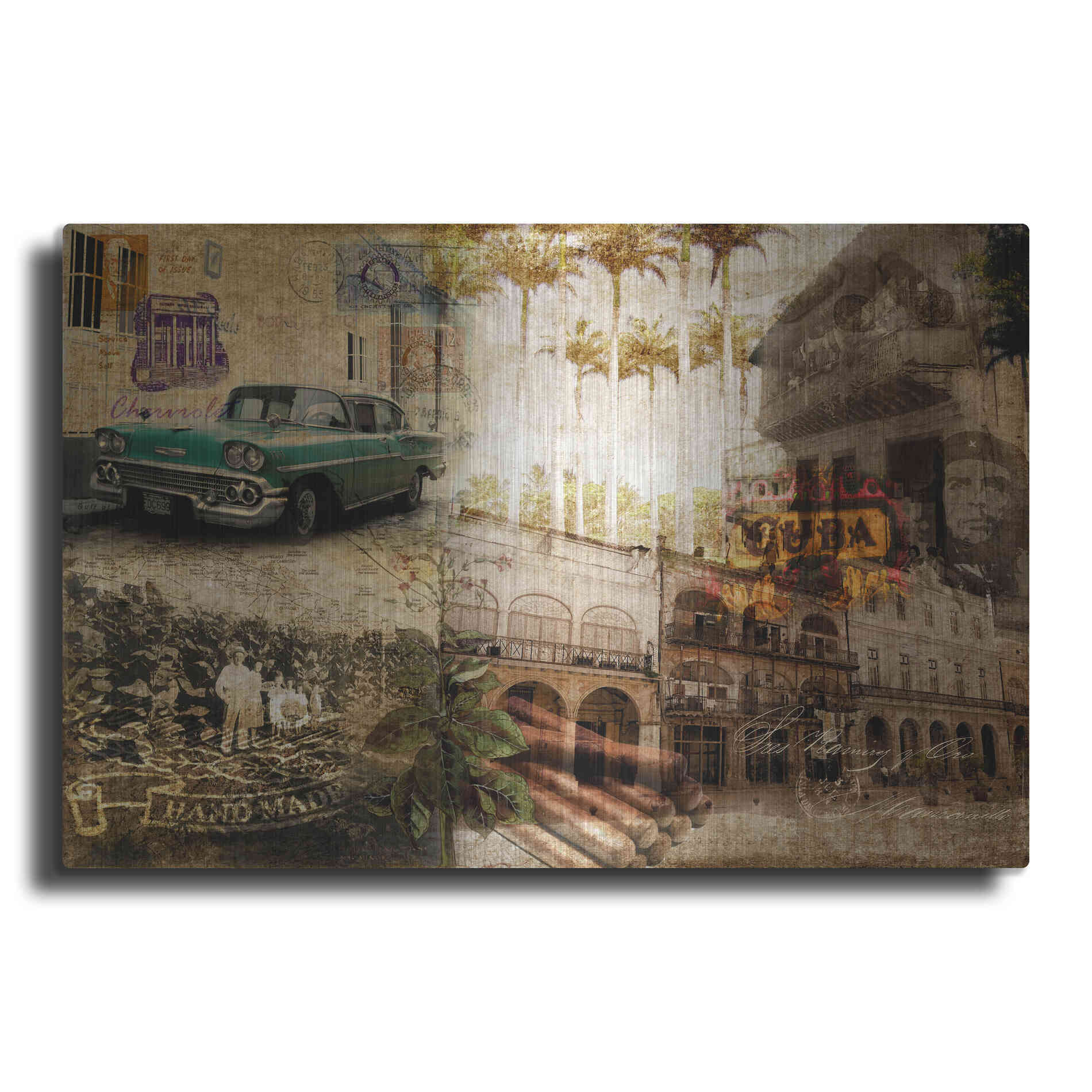 Luxe Metal Art 'Cuba' by GraphINC, Metal Wall Art