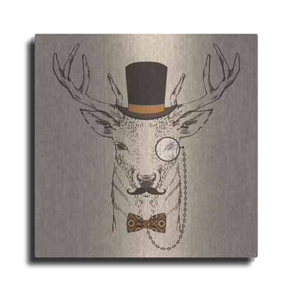 Luxe Metal Art 'Deer-man 2' by GraphINC, Metal Wall Art