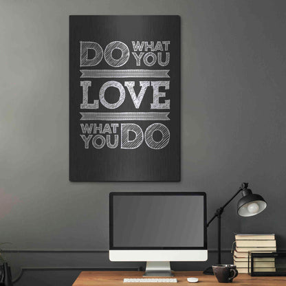 Luxe Metal Art 'Do What You Love' by GraphINC, Metal Wall Art,24x36