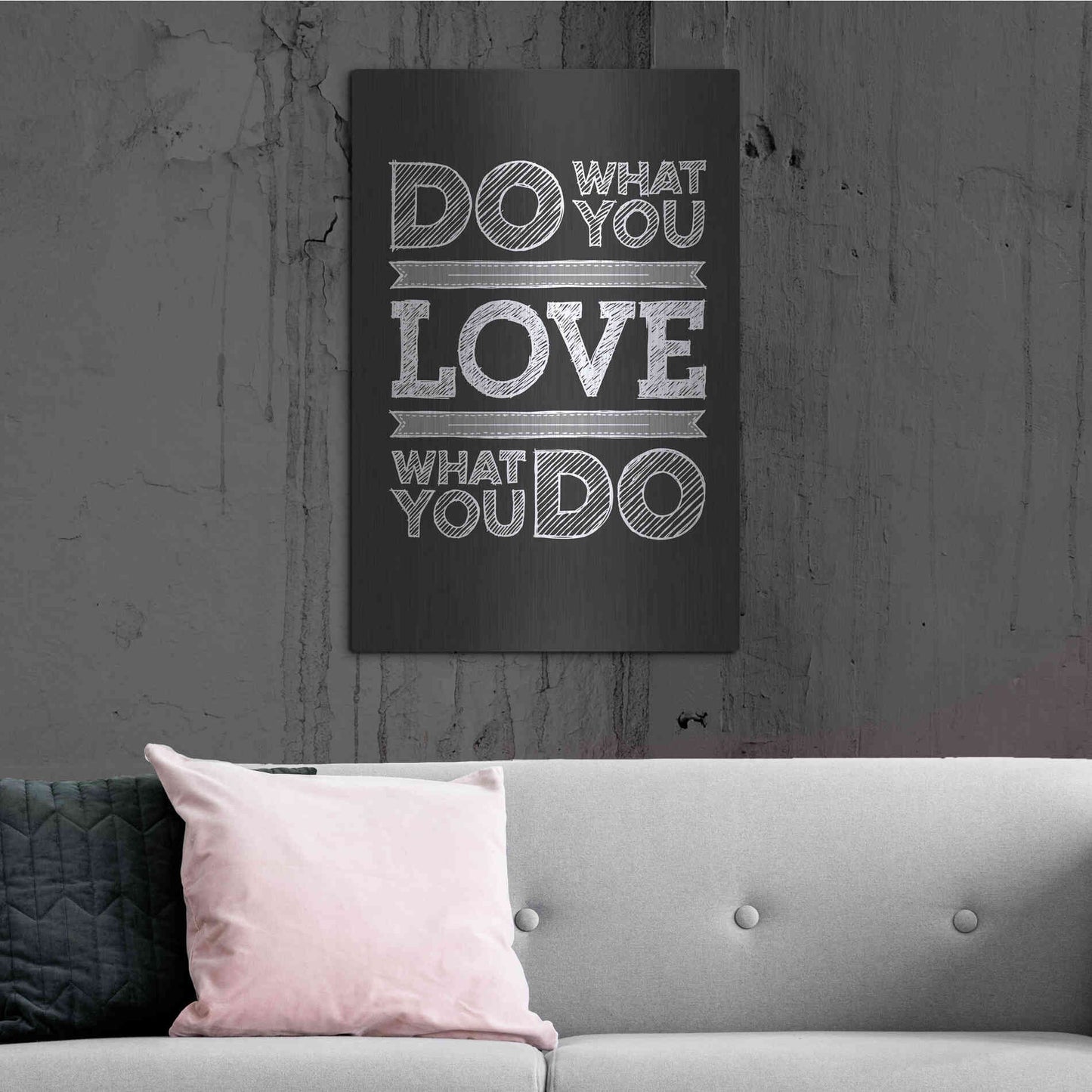 Luxe Metal Art 'Do What You Love' by GraphINC, Metal Wall Art,24x36