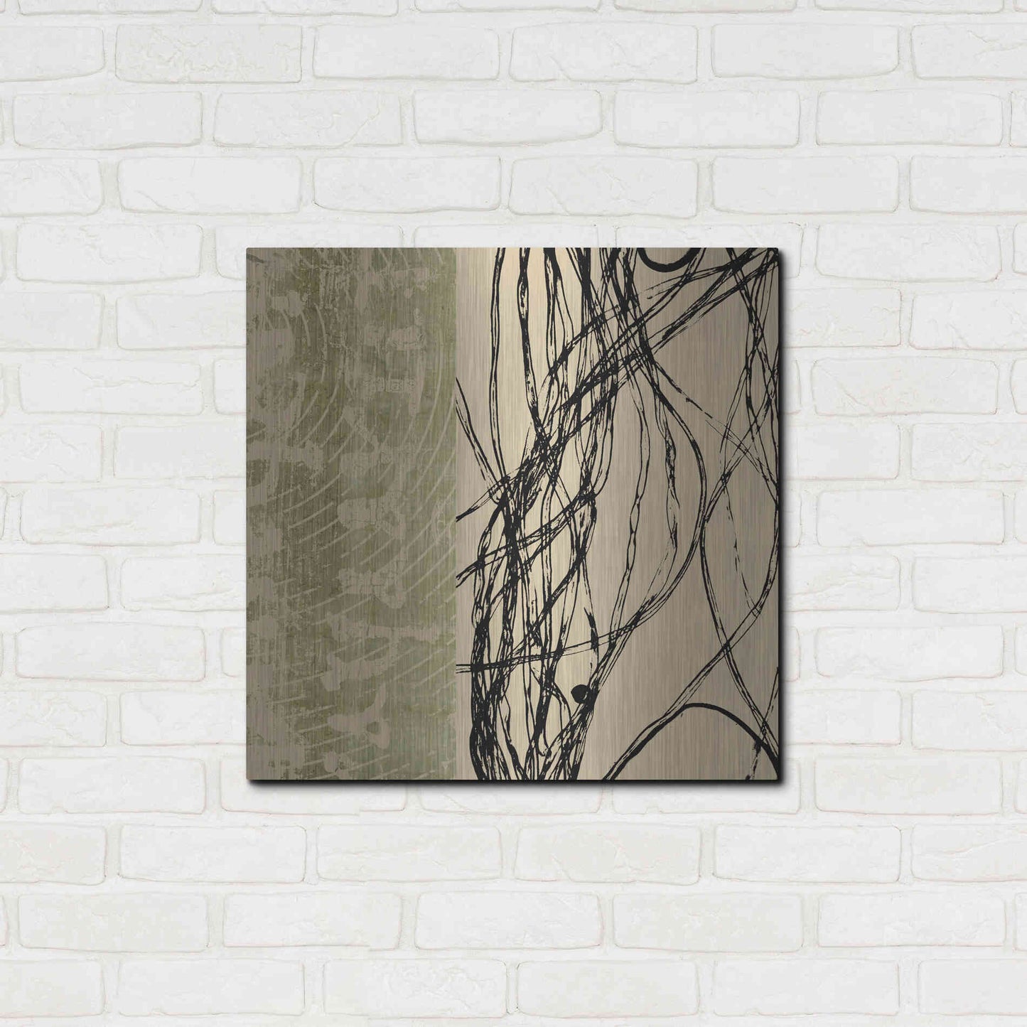 Luxe Metal Art 'Fibers 2' by GraphINC, Metal Wall Art,24x24