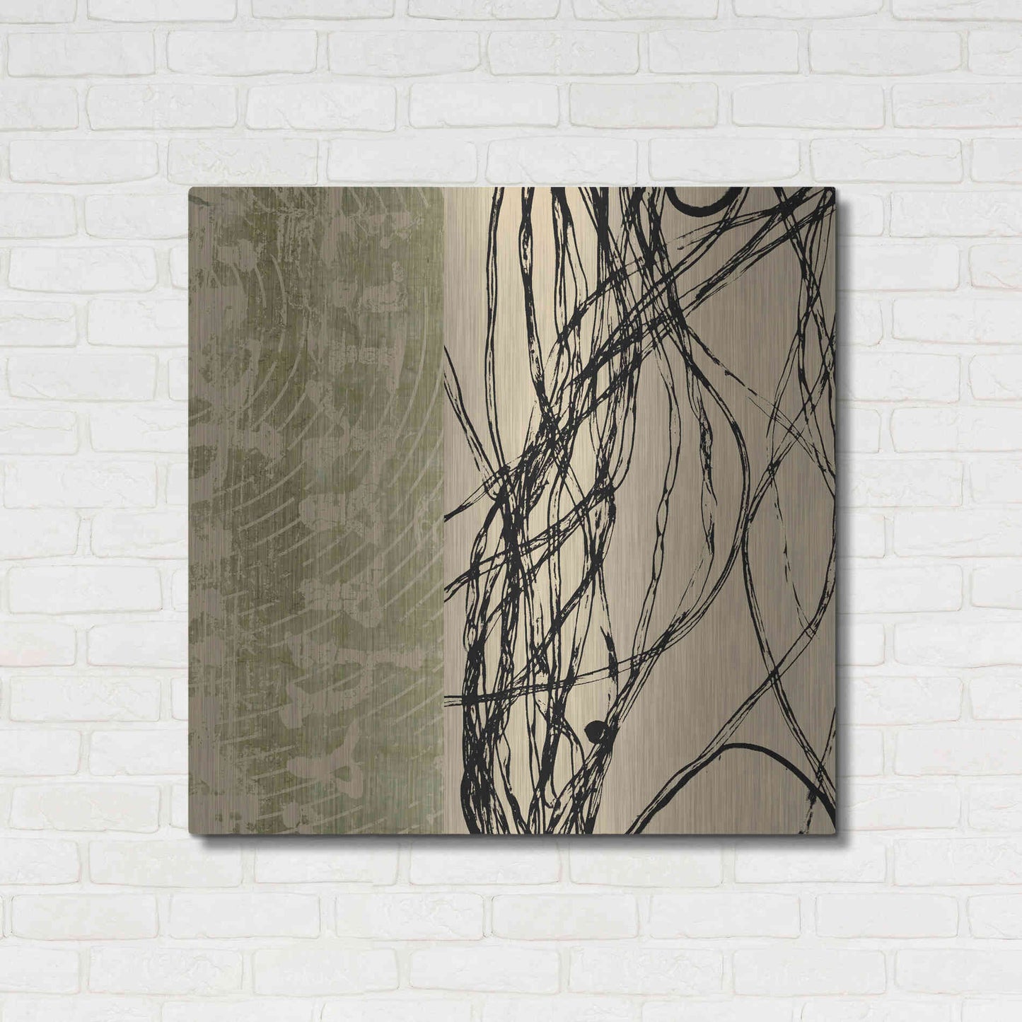 Luxe Metal Art 'Fibers 2' by GraphINC, Metal Wall Art,36x36