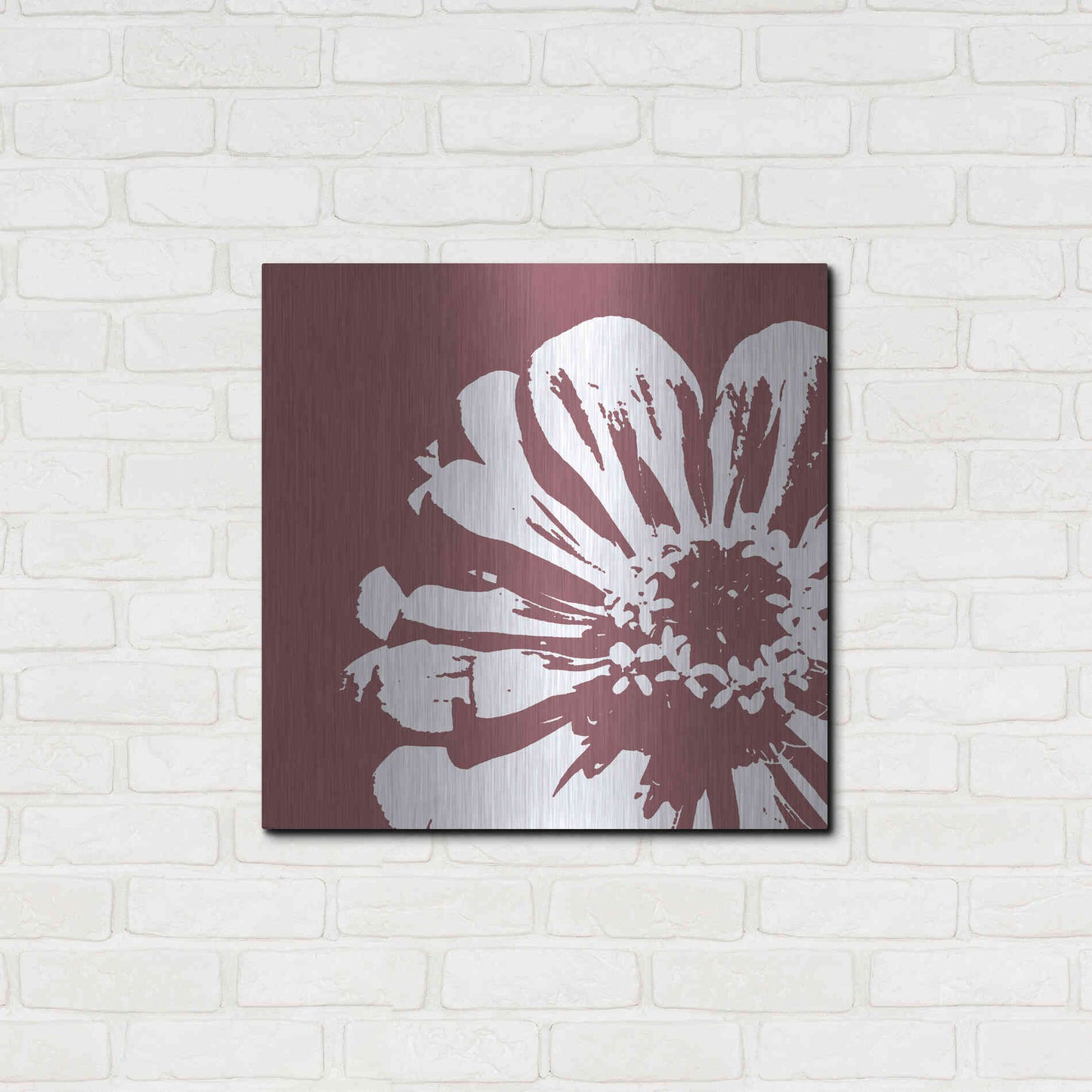 Luxe Metal Art 'Flower II' by GraphINC, Metal Wall Art,24x24