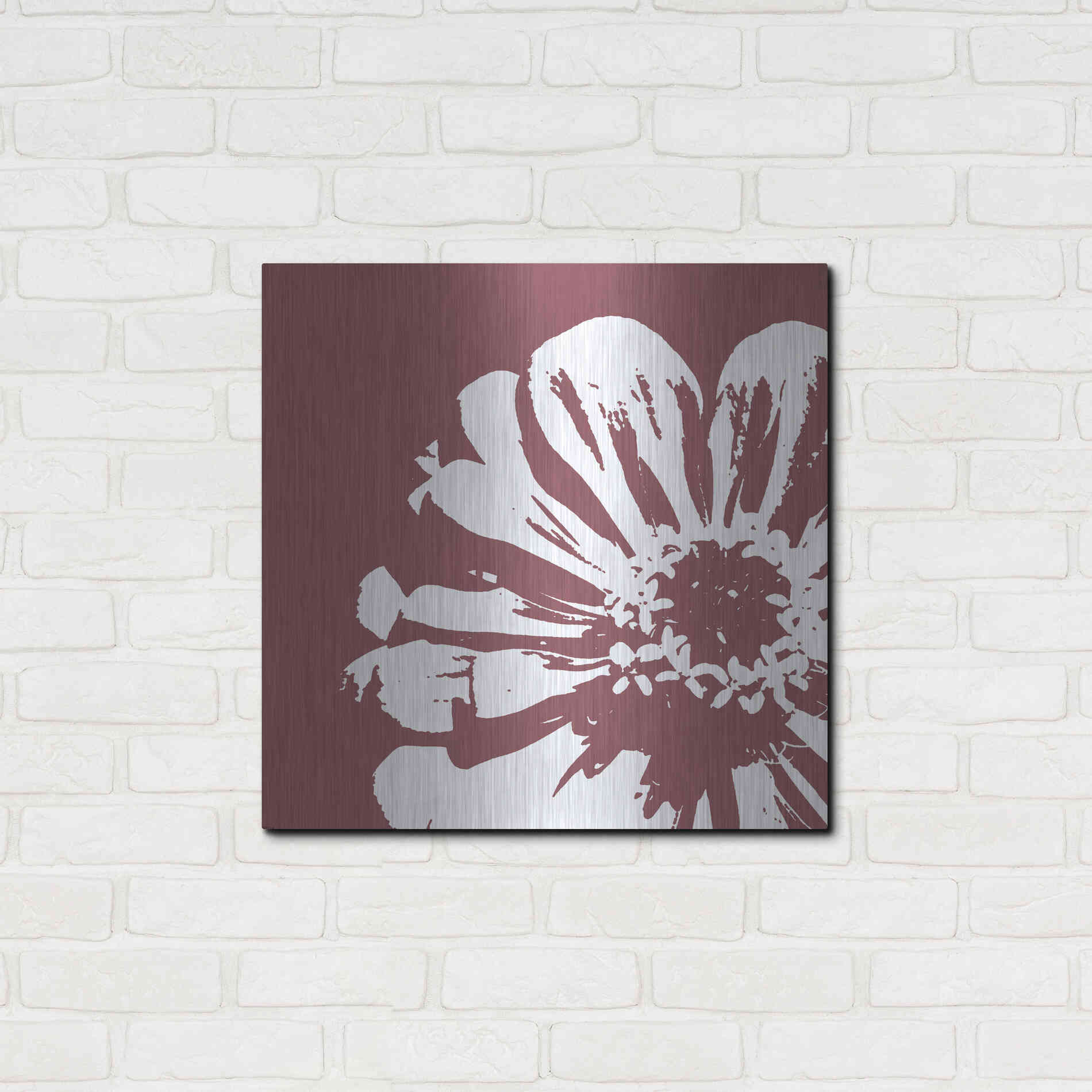 Luxe Metal Art 'Flower II' by GraphINC, Metal Wall Art,24x24