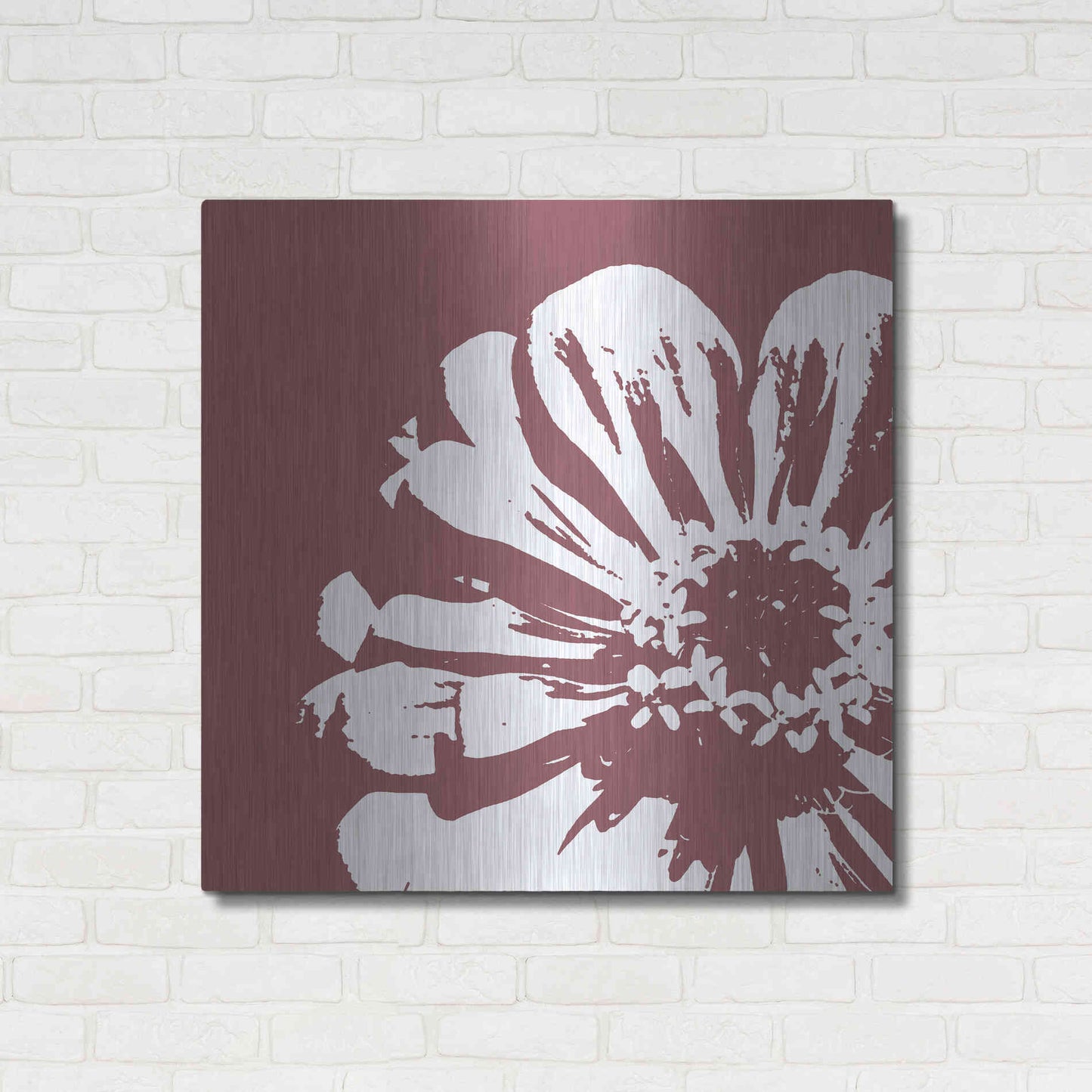 Luxe Metal Art 'Flower II' by GraphINC, Metal Wall Art,36x36