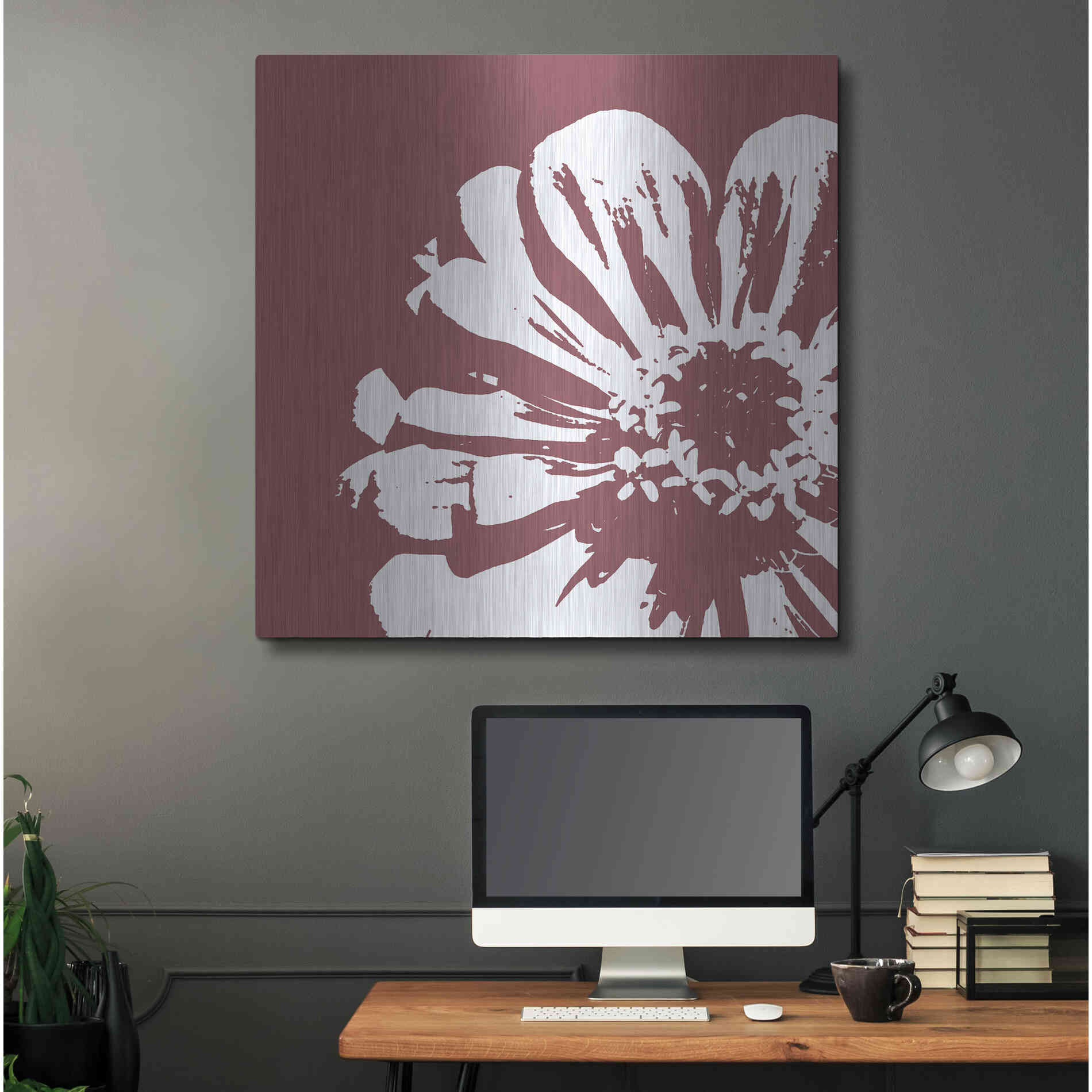 Luxe Metal Art 'Flower II' by GraphINC, Metal Wall Art,36x36