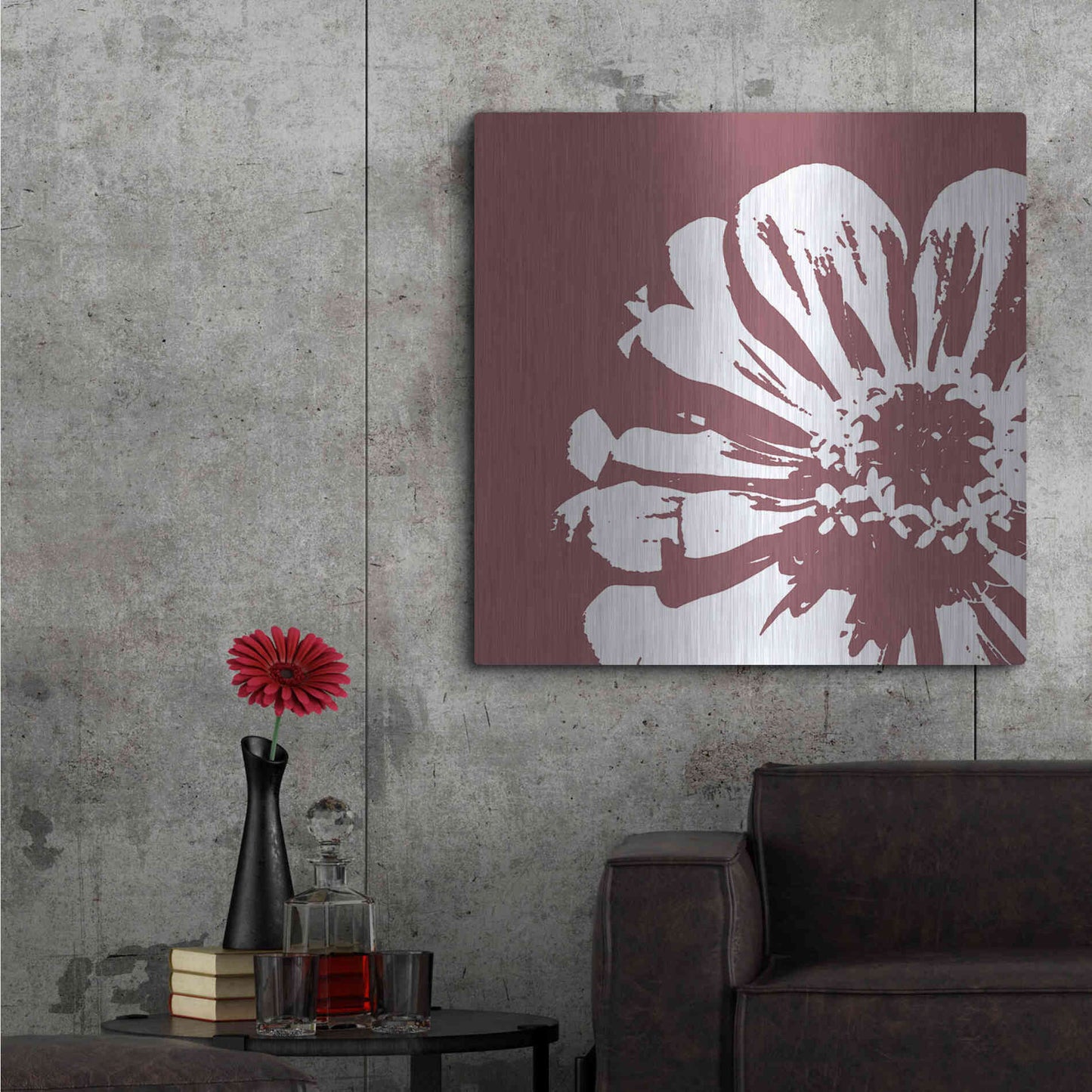 Luxe Metal Art 'Flower II' by GraphINC, Metal Wall Art,36x36