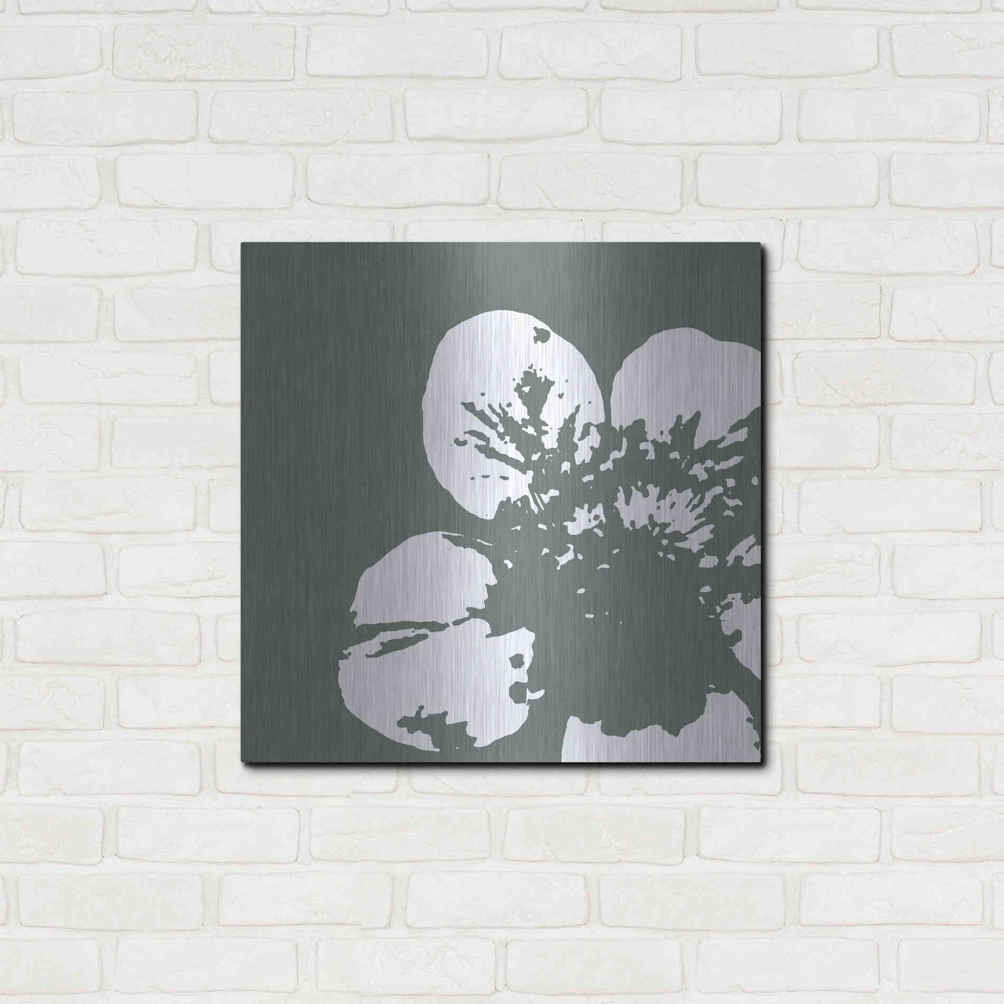 Luxe Metal Art 'Flower III' by GraphINC, Metal Wall Art,24x24