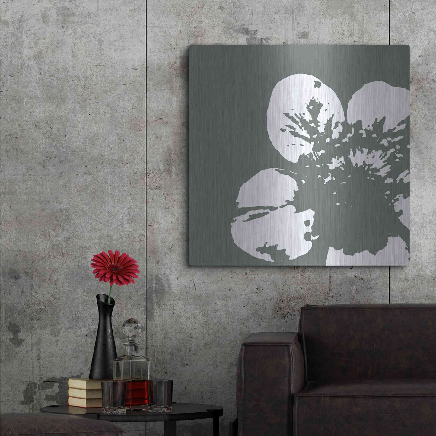 Luxe Metal Art 'Flower III' by GraphINC, Metal Wall Art,36x36