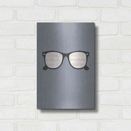 Luxe Metal Art 'Glasses' by GraphINC, Metal Wall Art,12x16