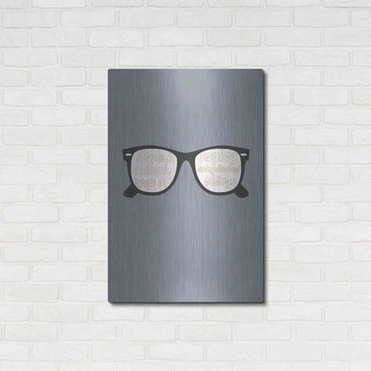 Luxe Metal Art 'Glasses' by GraphINC, Metal Wall Art,24x36