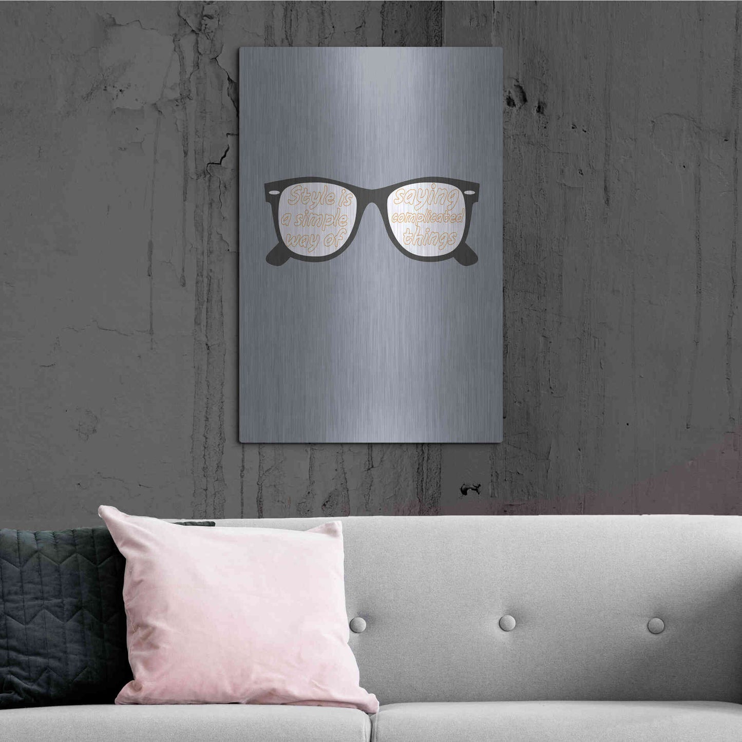 Luxe Metal Art 'Glasses' by GraphINC, Metal Wall Art,24x36