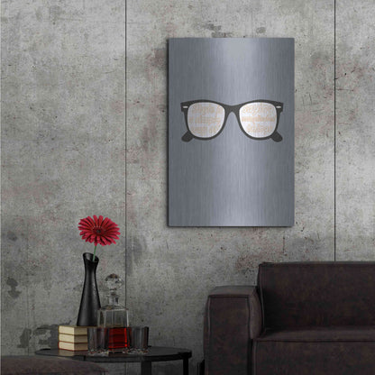 Luxe Metal Art 'Glasses' by GraphINC, Metal Wall Art,24x36
