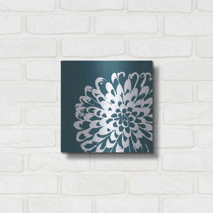 Luxe Metal Art 'Graphic Flower 1' by GraphINC, Metal Wall Art,12x12