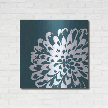 Luxe Metal Art 'Graphic Flower 1' by GraphINC, Metal Wall Art,36x36