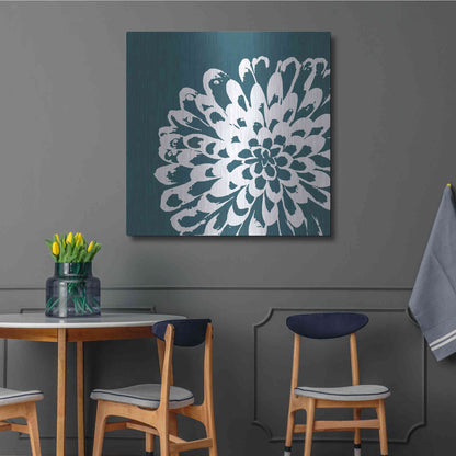 Luxe Metal Art 'Graphic Flower 1' by GraphINC, Metal Wall Art,36x36