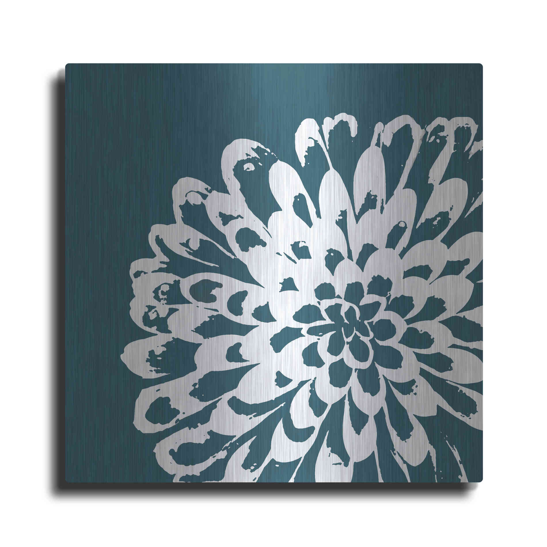 Luxe Metal Art 'Graphic Flower 1' by GraphINC, Metal Wall Art