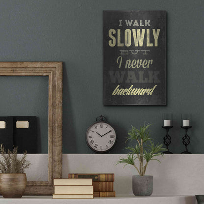 Luxe Metal Art 'I Walk Slowly' by GraphINC, Metal Wall Art,12x16