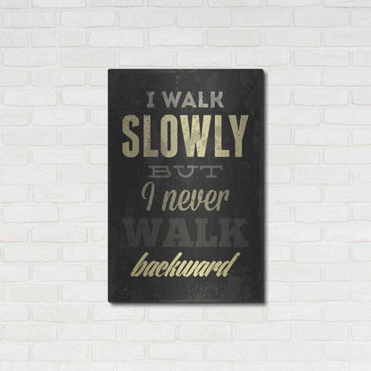 Luxe Metal Art 'I Walk Slowly' by GraphINC, Metal Wall Art,24x36